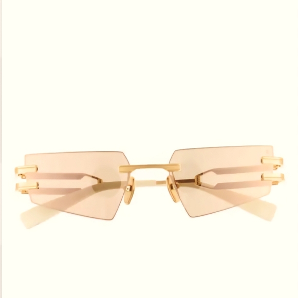 Balmain 54mm Rimless Novelty SunglassesOne Size, GOLD GOLD BROWNItem #1077417 - Picture 1 of 5